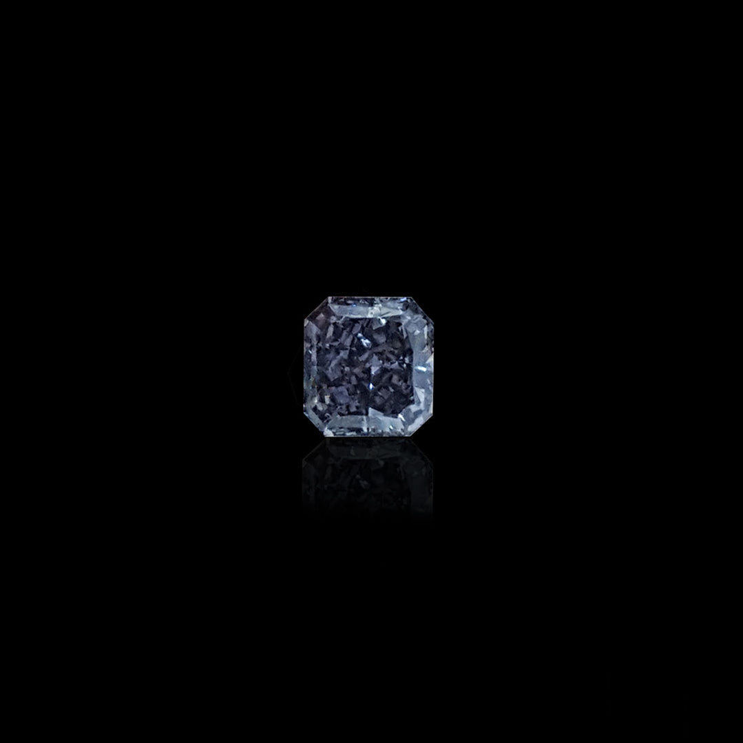 0.58 Carat Radiant Fancy Dark Grey-Violet Diamond - Judith Arnell