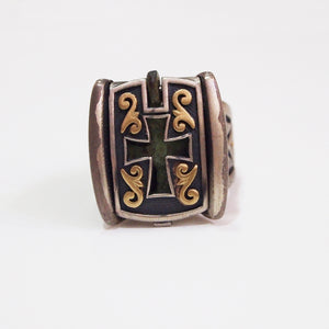 Byzantine Bronze Cross Compartment Ring