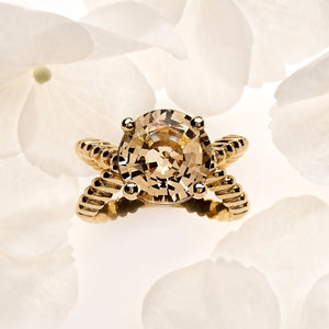 18K Yellow Gold Golden Beryl Ring