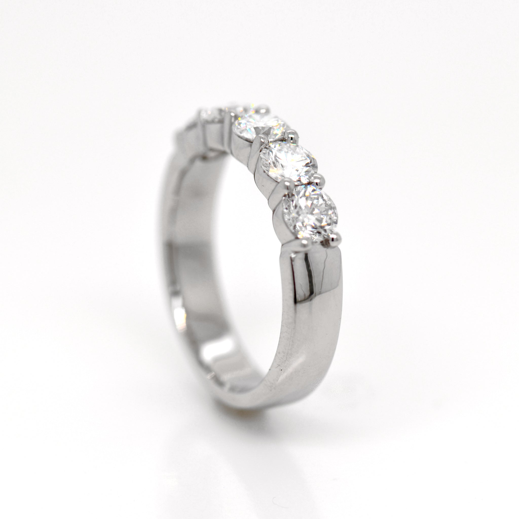 Platinum 5-Stone Lab-Grown Diamond Ring - Judith Arnell Jewelers